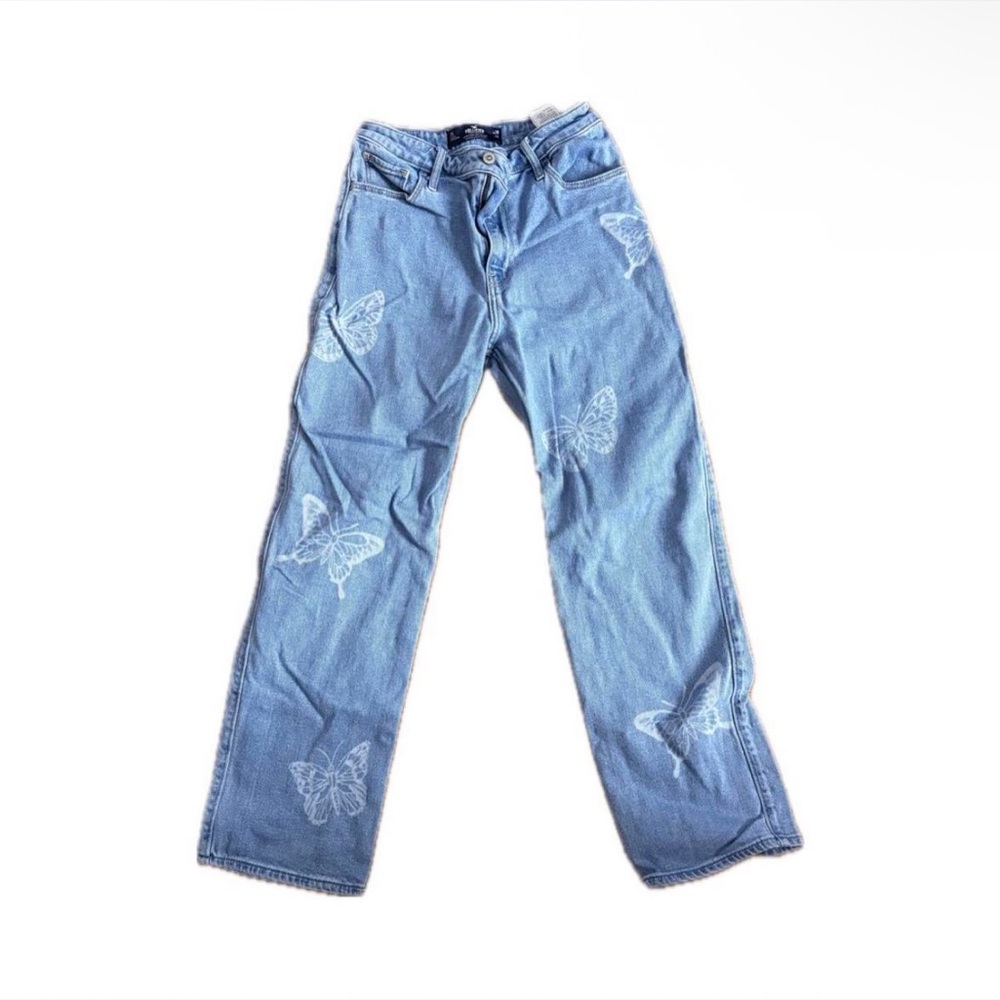 Hollister Light Blue Butterfly Jeans